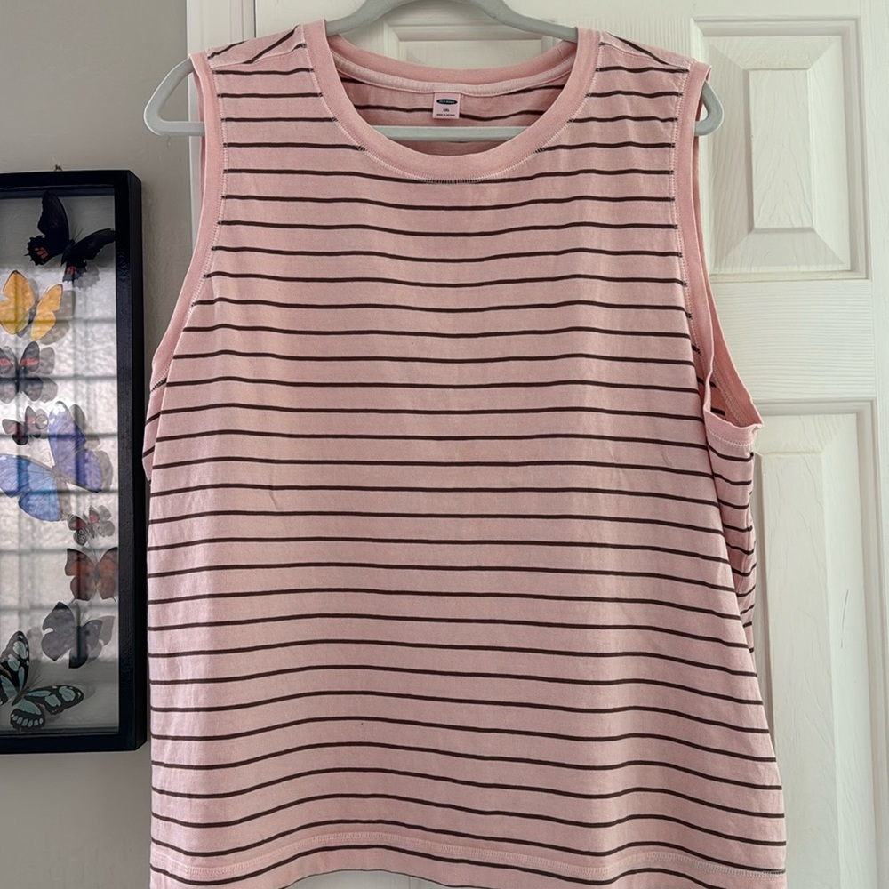 Old Navy Striped Cropped Tank Top